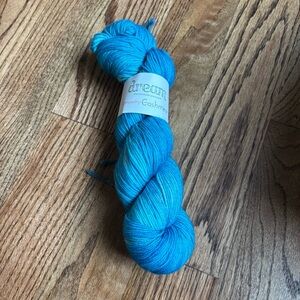 Dream in Color Smooshy Cashmere Yarn Turquoise Blue Way Cool Cristal Wool Nylon